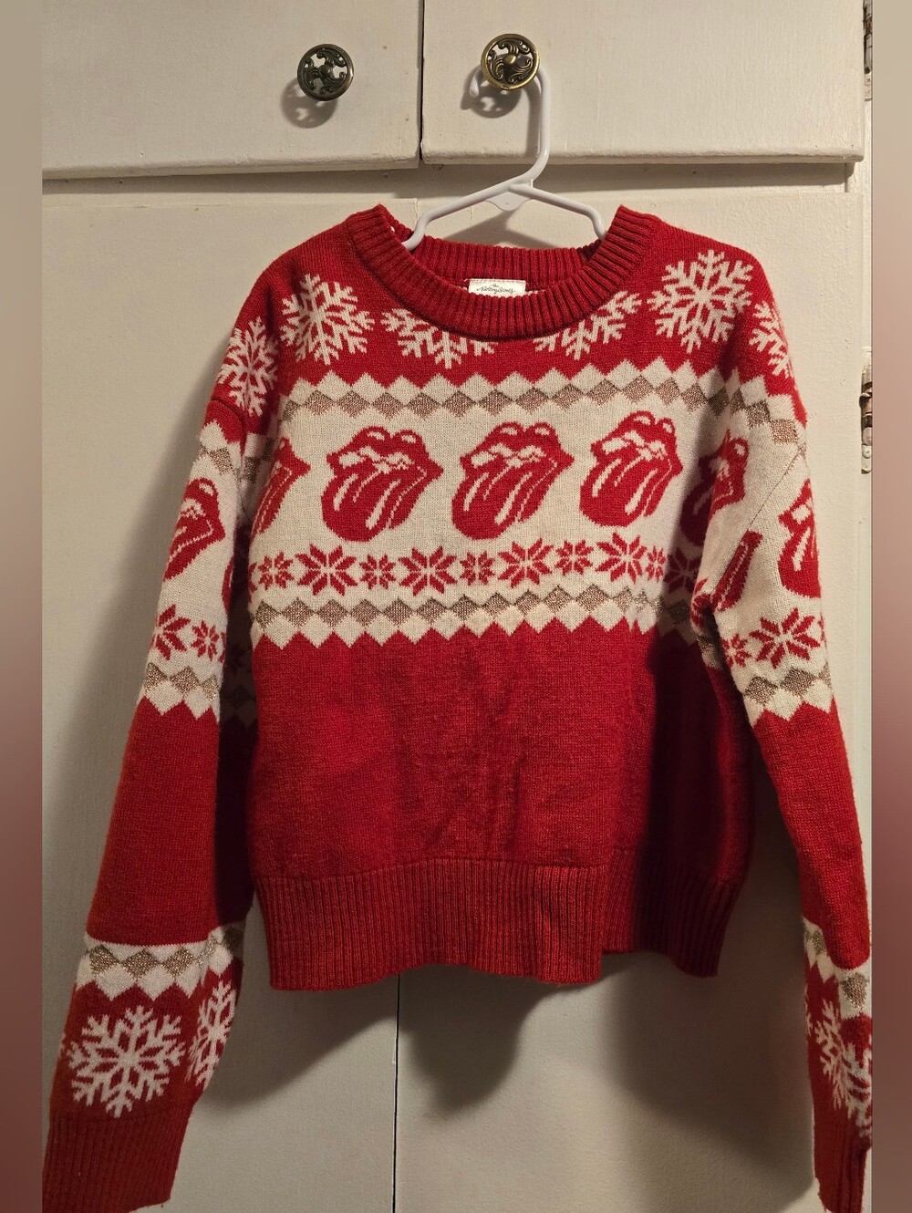 Girls Rolling Stones Ugly Christmas Sweater